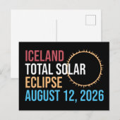 Iceland total solar eclipse august 12 2026 Mug ポストカード (正面/裏面)