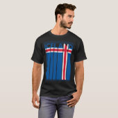 Iceland Vintage Icelandic Flag Vacation Tシャツ (正面フル)