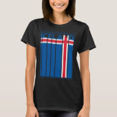 Iceland Vintage Icelandic Flag Vacation Tシャツ (正面)