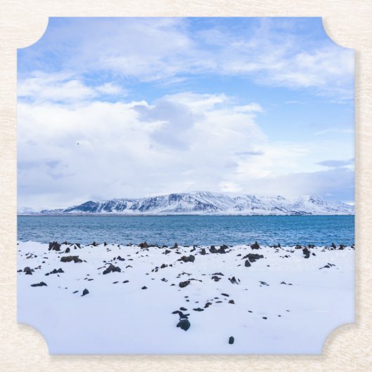 Iceland Winter Wonderland ペーパーコースター (正面)