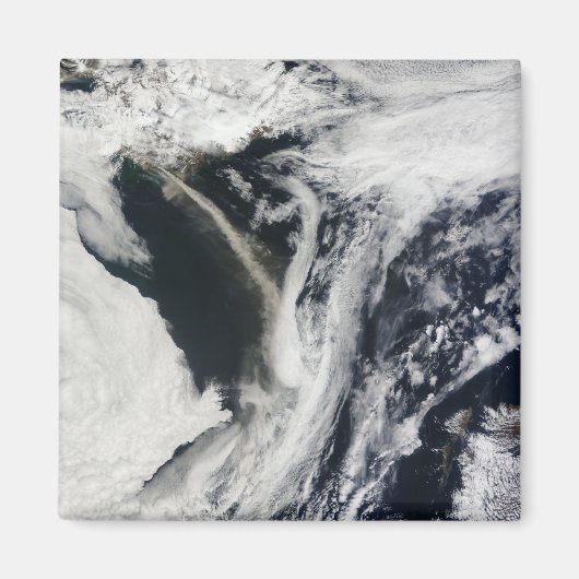 IcelandAnマジで1/2s EyjafjallajAnマジで1/2kull火山 マグネット (正面)