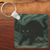 Icelandic Christmas yule Cat  キーホルダー (正面)