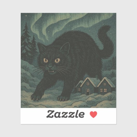 Icelandic Christmas yule Cat  シール (シート)