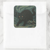Icelandic Christmas yule Cat  スクエアシール (バッグ)