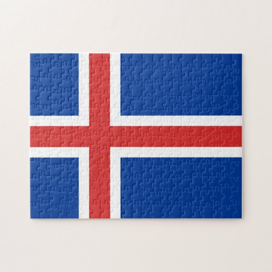 Icelandic flag & Iceland holiday/sports fans ジグソーパズル (横)