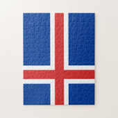 Icelandic flag & Iceland holiday/sports fans ジグソーパズル (縦)