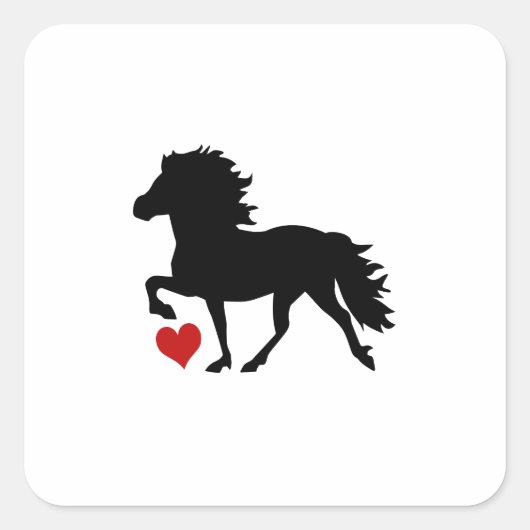 Icelandic Horse スクエアシール (正面)