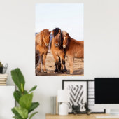 Icelandic Horse during winter ポスター (ホームオフィス)