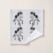 Icelandic horse in motion バスタオルセット (ウォッシュタオル)