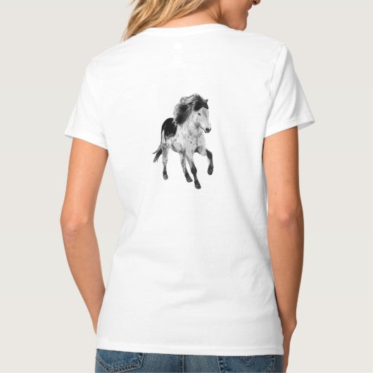 Icelandic horse in motion tシャツ (裏面)