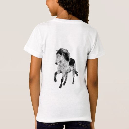 Icelandic horse in motion tシャツ (裏面)