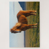 Icelandic Horse in Sunset Light ジグソーパズル (縦)