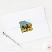 Icelandic Horses スクエアシール (封筒)