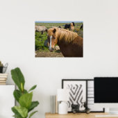 Icelandic Horses in Northeastern Iceland ポスター (ホームオフィス)