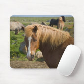 Icelandic Horses in Northeastern Iceland マウスパッド (マウス)