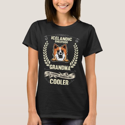 Icelandic Sheepdog Grandma Like A Normal Grandma O Tシャツ (正面)