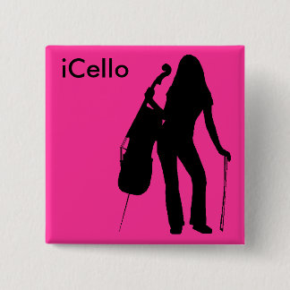 iCello Pin (ショッキングピンク) 缶バッジ
