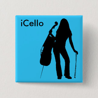 iCello Pin (淡いブルーの) 缶バッジ