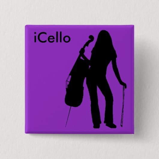 iCello Pin (紫色) 缶バッジ (正面)