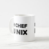 Ichのシェフのdu nixの黒いアイコン コーヒーマグカップ (正面左)