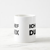 Ichのシェフのdu nixの黒いアイコン コーヒーマグカップ (中央)