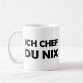 Ichのシェフのdu nixの黒いアイコン コーヒーマグカップ (左)