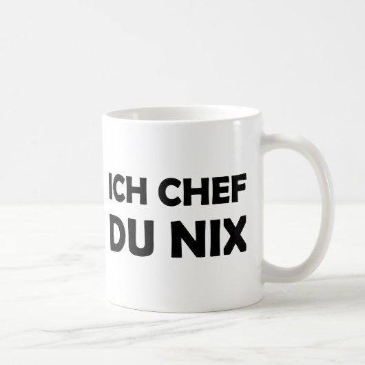 Ichのシェフのdu nixの黒いアイコン コーヒーマグカップ (右)
