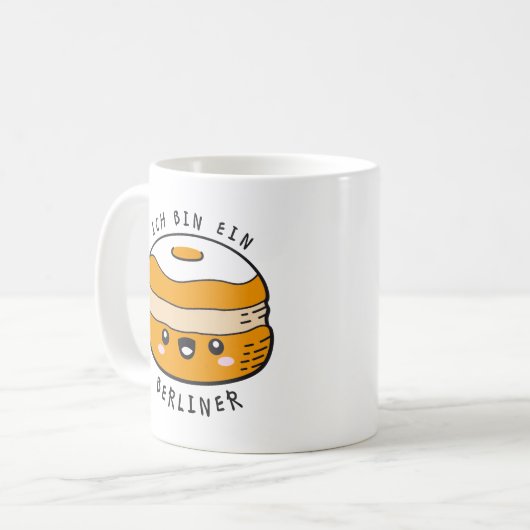 Ichの大箱のeinのベルリンの住民 コーヒーマグカップ (正面左)