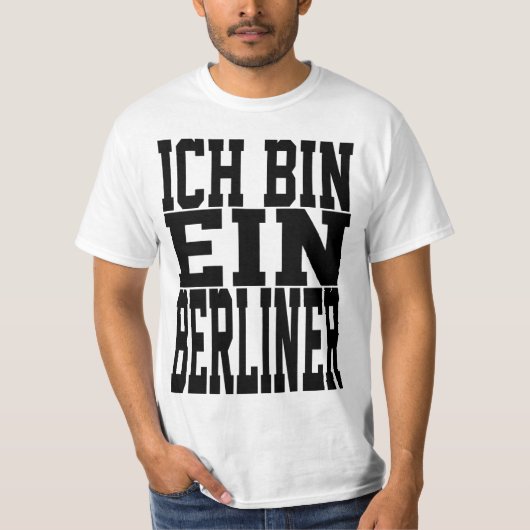 IchのBinのEinのベルリンの住民 Tシャツ (正面)