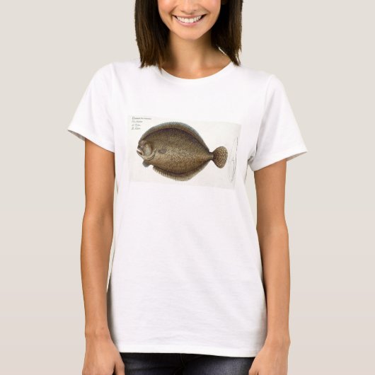 IchのTurbot (Pleuronectes Maximus)プレートXLIX Tシャツ (正面)