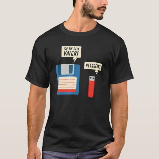 Ich Bin Dein VaterフロッピーディスクUsbスティック次世代 Tシャツ (正面)