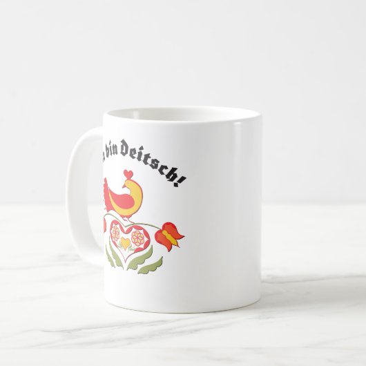 Ich bin Deitschコーヒーマグ コーヒーマグカップ (正面左)