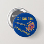 Ich bin frei! Ich bin geimpft! 缶バッジ (正面&裏面)