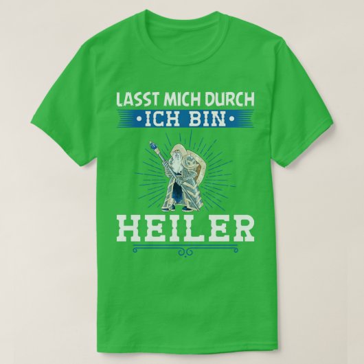 Ich Bin HeilerファンタジーRpg Geschenk Zwerg Rollensp Tシャツ (デザイン正面)