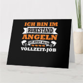 Ich Bin Im Ruhestand Angeln Vollzeit Job Lustig カード (正面)