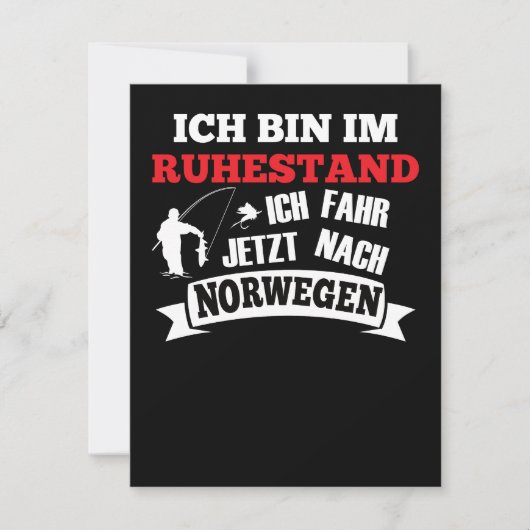 Ich Bin Im Ruhestand Angelurlaub Norwegen Lustig カード (正面)