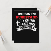 Ich Bin Im Ruhestand Angelurlaub Norwegen Lustig カード (正面/裏面インサイチュ)