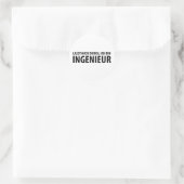 Ich bin Ingenieurアイコン ラウンドシール (バッグ)
