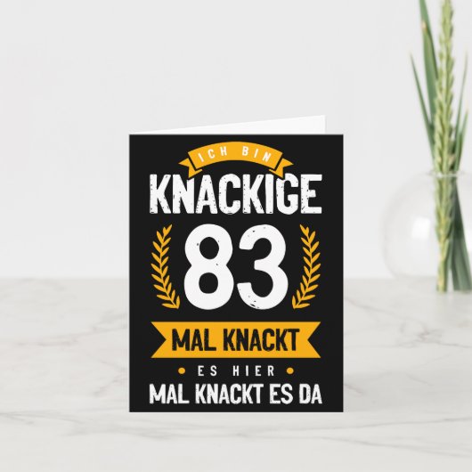 Ich Bin Knackige 83 Mal Knackt Es Hier Mal Knackt カード (正面)