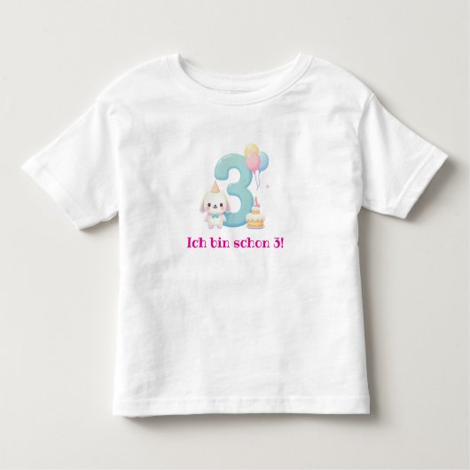 Ich bin schon 3! トドラーTシャツ (正面)