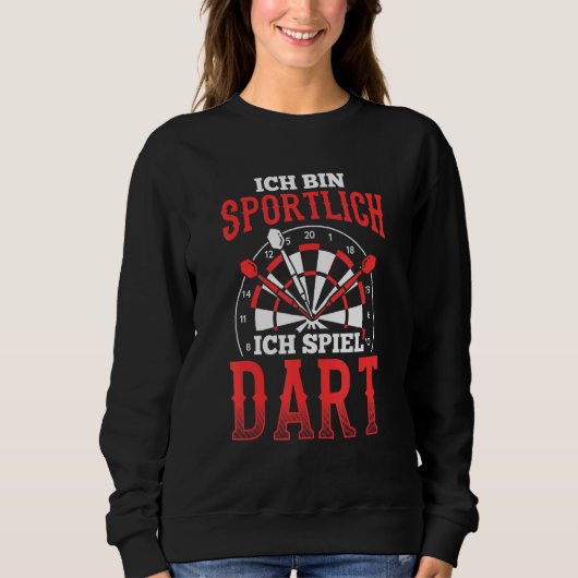 Ich Bin Sportlich Spiel Dart Dartプレーヤー スウェットシャツ (正面)