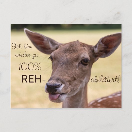 Ich bin zu 100% REH-abilitiert! ポストカード (正面)