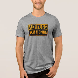 Ich DenkeのACHTUNG – ドイツ警告の子供、危険 トライブレンドTシャツ
