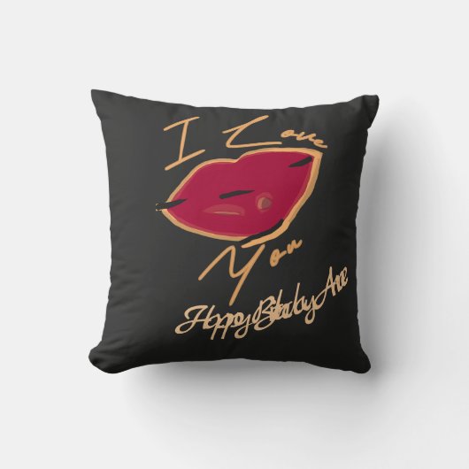 Ich ❤️ DICH ICH LIEBE DICH ICH MUND DICH T-Shirt クッション (正面)