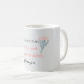 Ich erlaube mir, Geld ruhig und selbstverständlich コーヒーマグカップ (正面右)