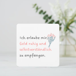 Ich erlaube mir, Geld ruhig und selbstverständlich シーズンカード
