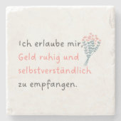 Ich erlaube mir, Geld ruhig und selbstverständlich ストーンコースター (正面)
