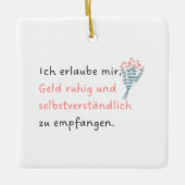 Ich erlaube mir, Geld ruhig und selbstverständlich セラミックオーナメント (正面)