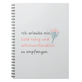 Ich erlaube mir, Geld ruhig und selbstverständlich ノートブック