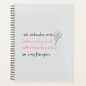 Ich erlaube mir, Geld ruhig und selbstverständlich プランナー手帳 (正面)